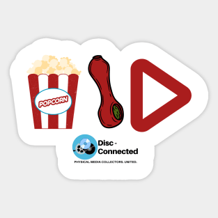 Popcorn. Pipe. Play. Sticker